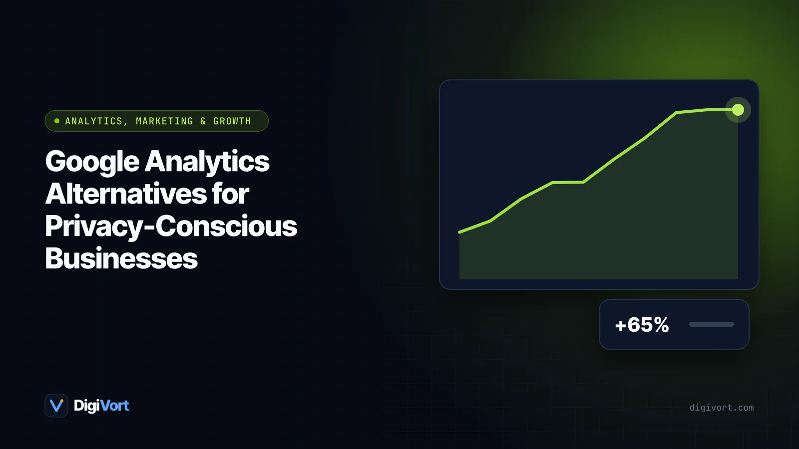 Illustration of a website dashboard with simple traffic charts protected by a padlock shield